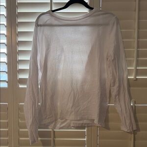 Time and Tru Women's Long Sleeve Tee - White